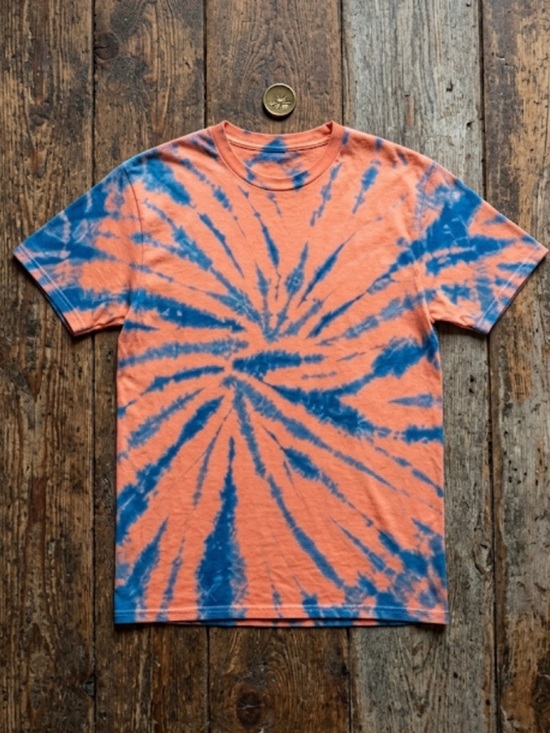 Grateful Dead Other - Custom Tie-Dye T-Shirt in Orange and Blue